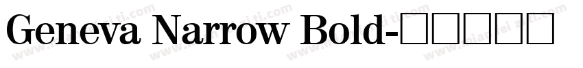 Geneva Narrow Bold字体转换